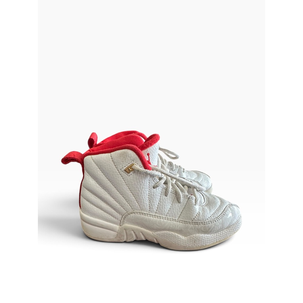 Nike Air Jordan 12 Retro Chinese New Year 2019 Kids White Red 151186-107 12C